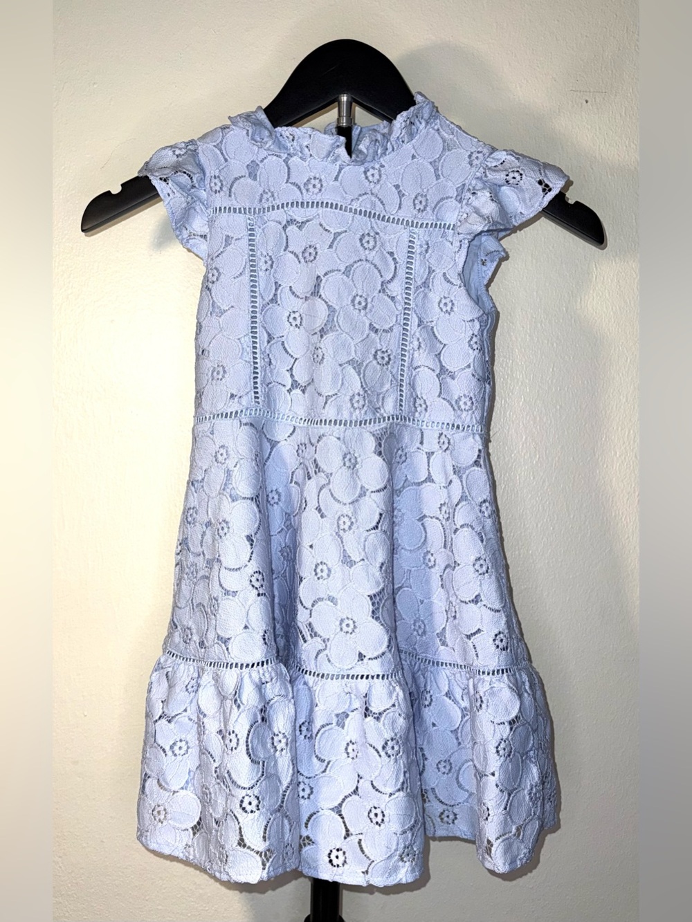 Janie and Jack Girls Floral Lace Ruffle Dress, size 5